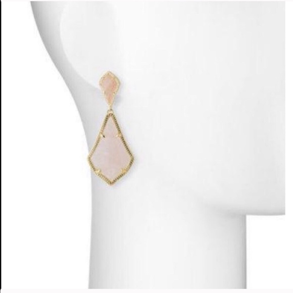 Kendra Scott Pink Gold Alexa Drop Earrings - Picture 6 of 7